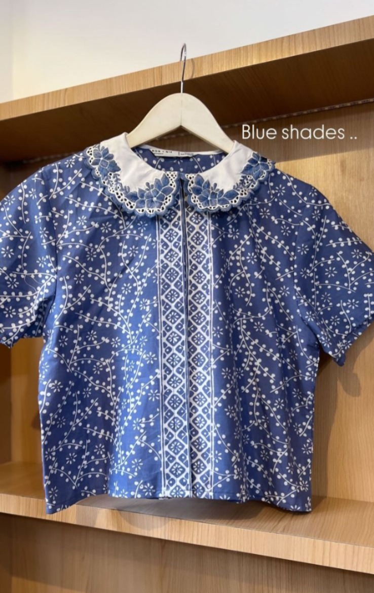 PO Batik Shirt Collar Kebaya Bunga Bulat - Non&Nik